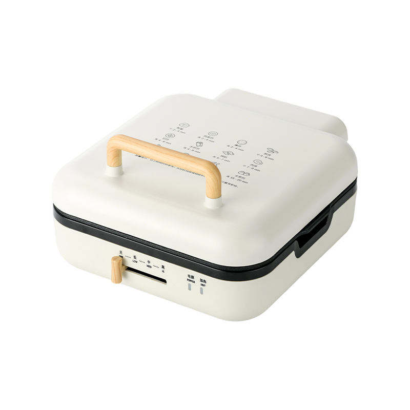 BJX-S017 24x24 cm grillpanne med grill (temperaturkontroll + trekornhåndtak)
