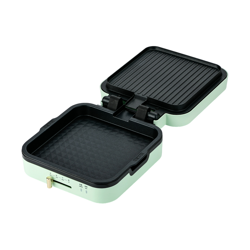 BJX-S018 24x24 cm grillmaskin med temperaturkontroll og avtakbare plater