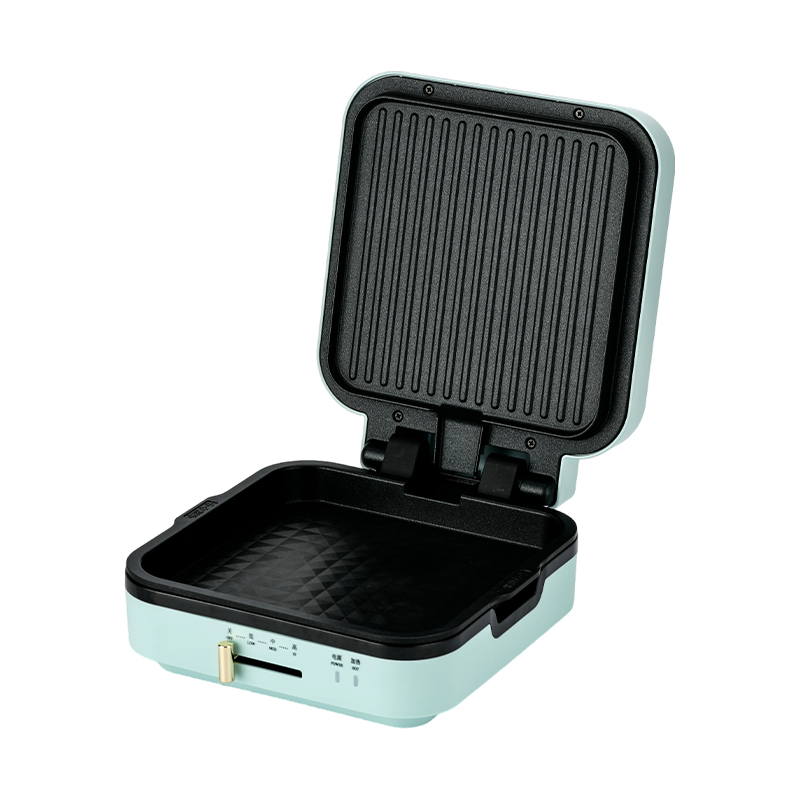 BJX-S018 24x24 cm grillmaskin med temperaturkontroll og avtakbare plater